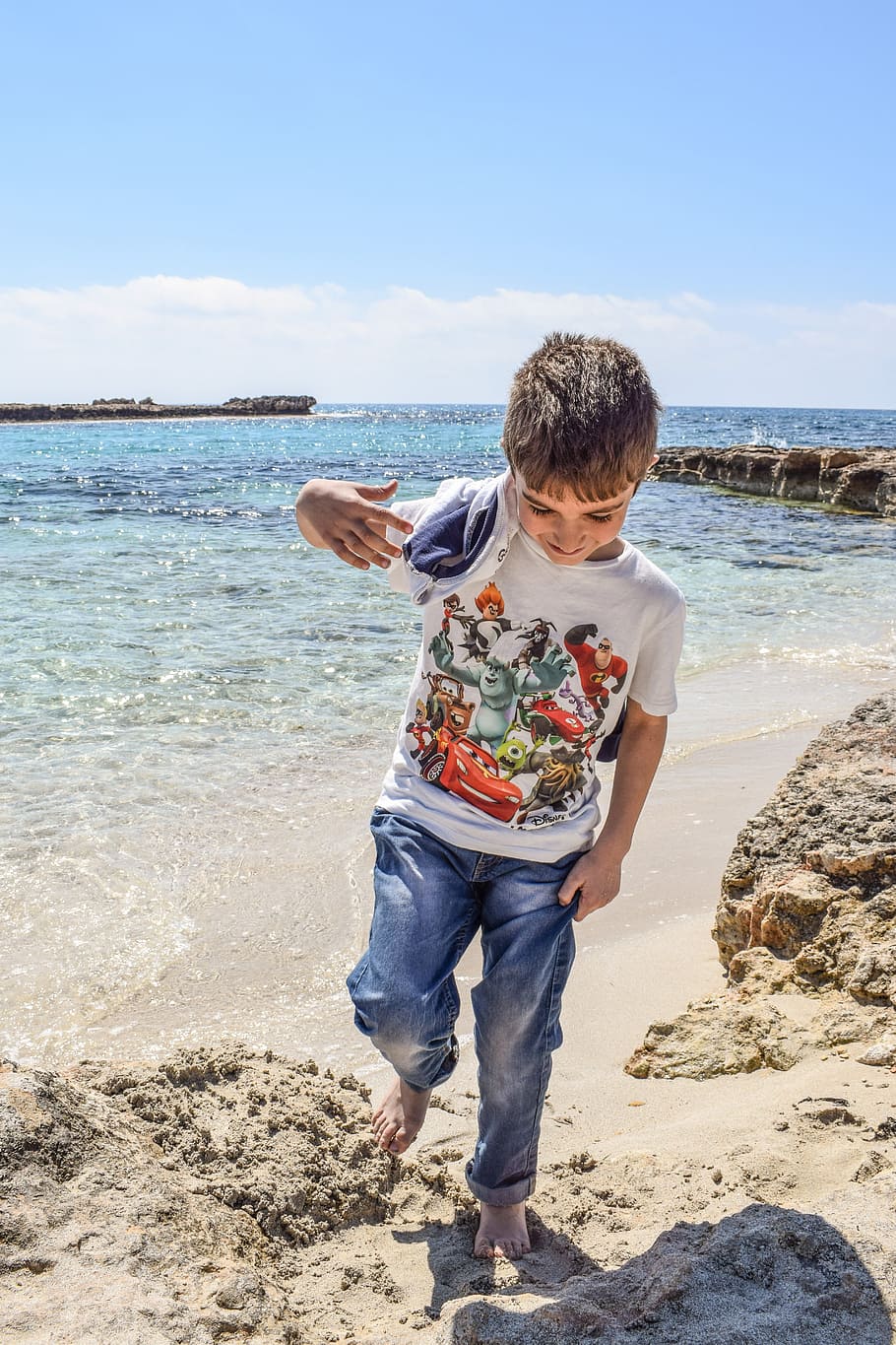Boy, Child, Childhood, Beach, kid, young, happy, joy, sea, boys HD wallpaper