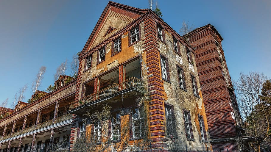 architecture, old, building, ruin, lost place, leave, decay HD wallpaper