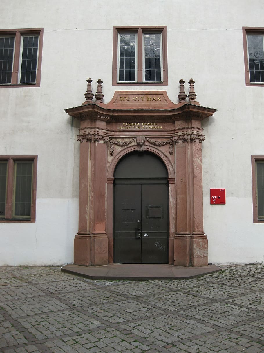 architecture, door, input, facade, stone, building, goal, entrance HD wallpaper