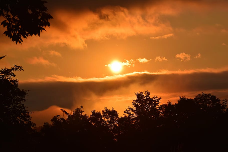sunset, clouds, sky, nature, light, landscape, sunrise, summer HD wallpaper