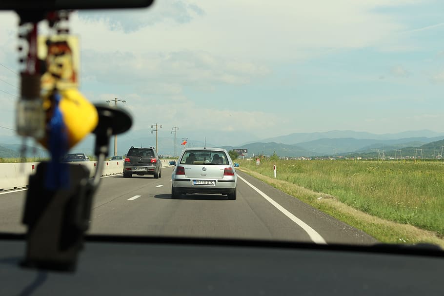 traffic, blue, car, transportation, mode of transportation HD wallpaper