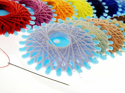 Thread, Yarn, Sew, Needle, Colorful, nähutensilien, sewing thread HD wallpaper