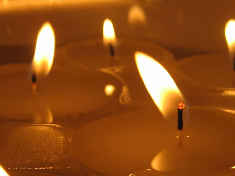 Candle, Christmas, Fire, Light, candle light, tealight, flame HD wallpaper