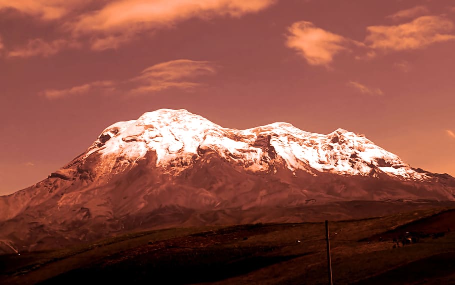 mountain, top, volcano, stratowulkan, ecuador, chimborazo, climbing, HD wallpaper