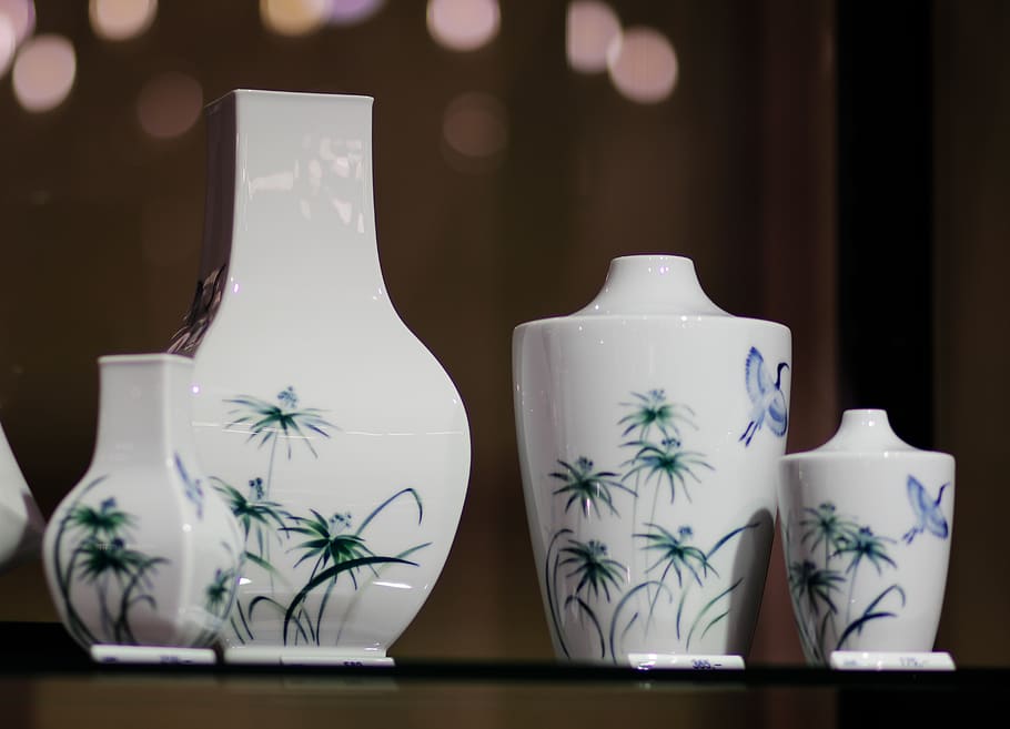 ceramic, pottery, container, ornament, vase, still life, indoors HD wallpaper