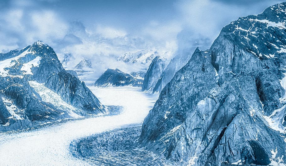 photo of mountain covered of snow, mountains, winter, alaska HD wallpaper