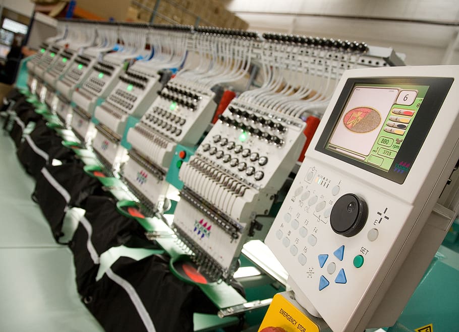 machinery, embroidery, computer, technology, control, equipment HD wallpaper