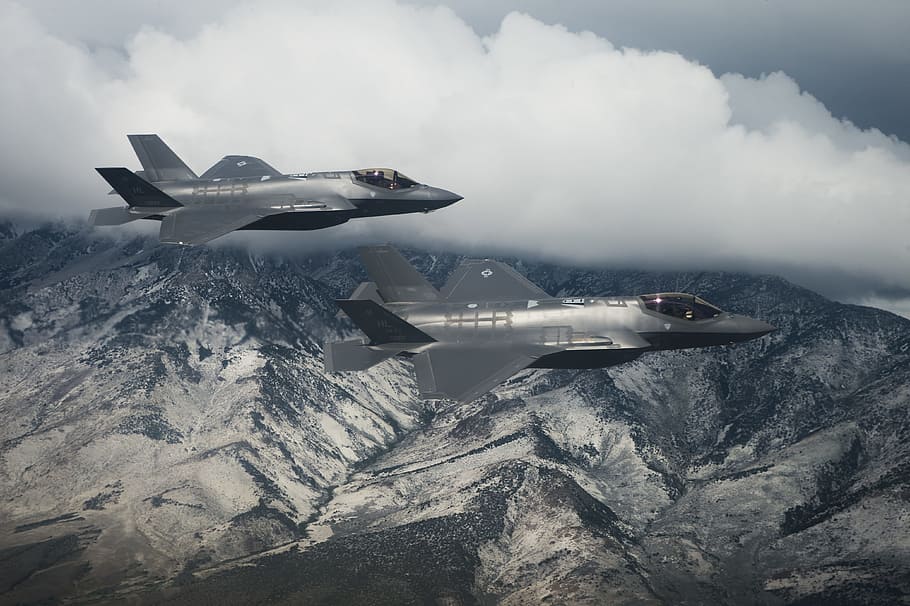 F-35A, Lightning Ii, Us Air Force, flying, airplane, transportation HD wallpaper