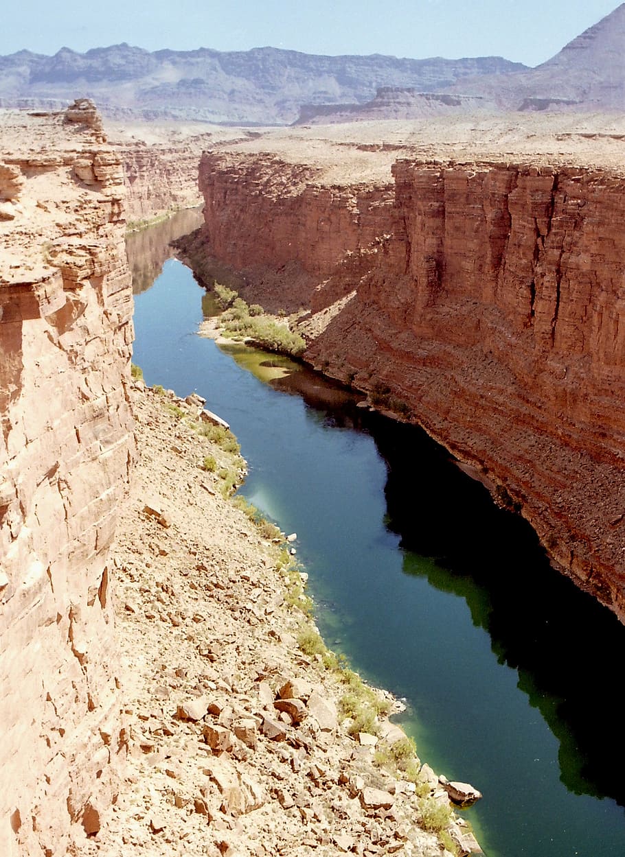 river, colorado, canyon, marble, arizona, desert, dry, landscape