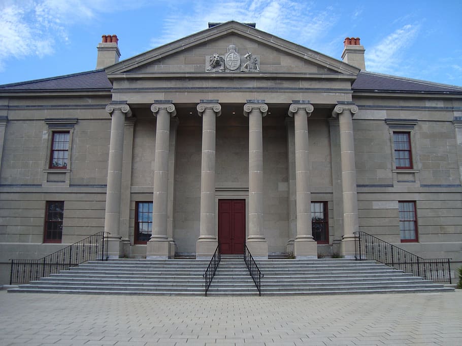 building, stone, pillars, architecture, built structure, building exterior HD wallpaper