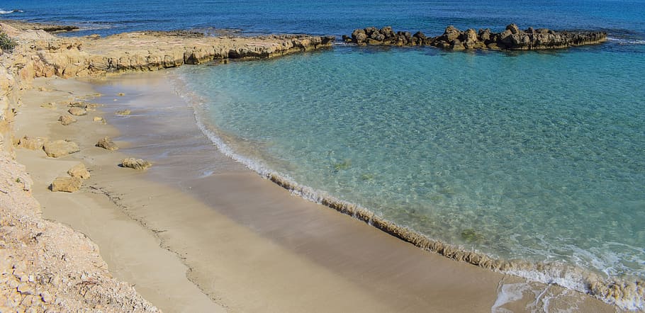 sea, beach, sand, nature, seashore, landscape, panoramic, wave HD wallpaper