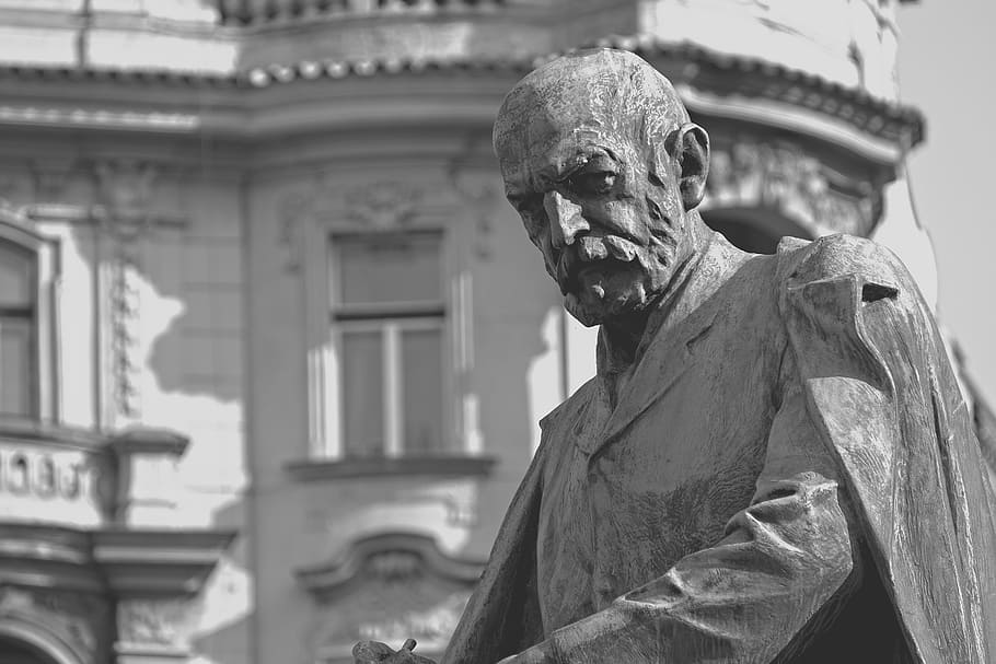 Statue, Copper, Sculpture, Artwork, human, figure, metal, face HD wallpaper