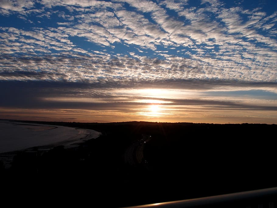 sky, clouds, sunset, evening, horizon, outdoor, hessle foreshore HD wallpaper