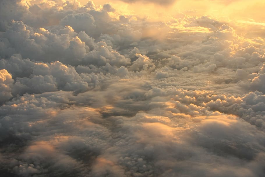 white clouds, sky, sky clouds, sun, endlessness, skies, nature HD wallpaper