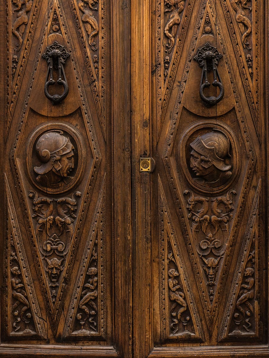 Door, Wood, Facade, Architecture, old door, input, house, city HD wallpaper