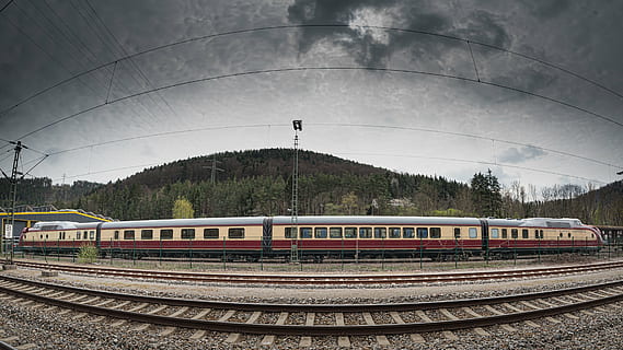 white and red train, tee, trans-europe express, legend, oldtimer HD wallpaper