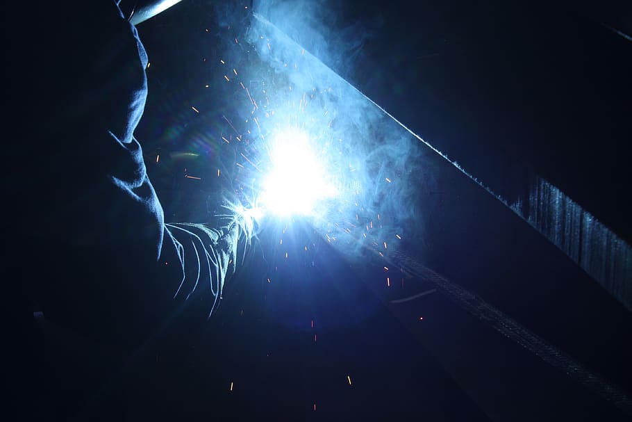 steel, welding, metallurgy, occupation, illuminated, night