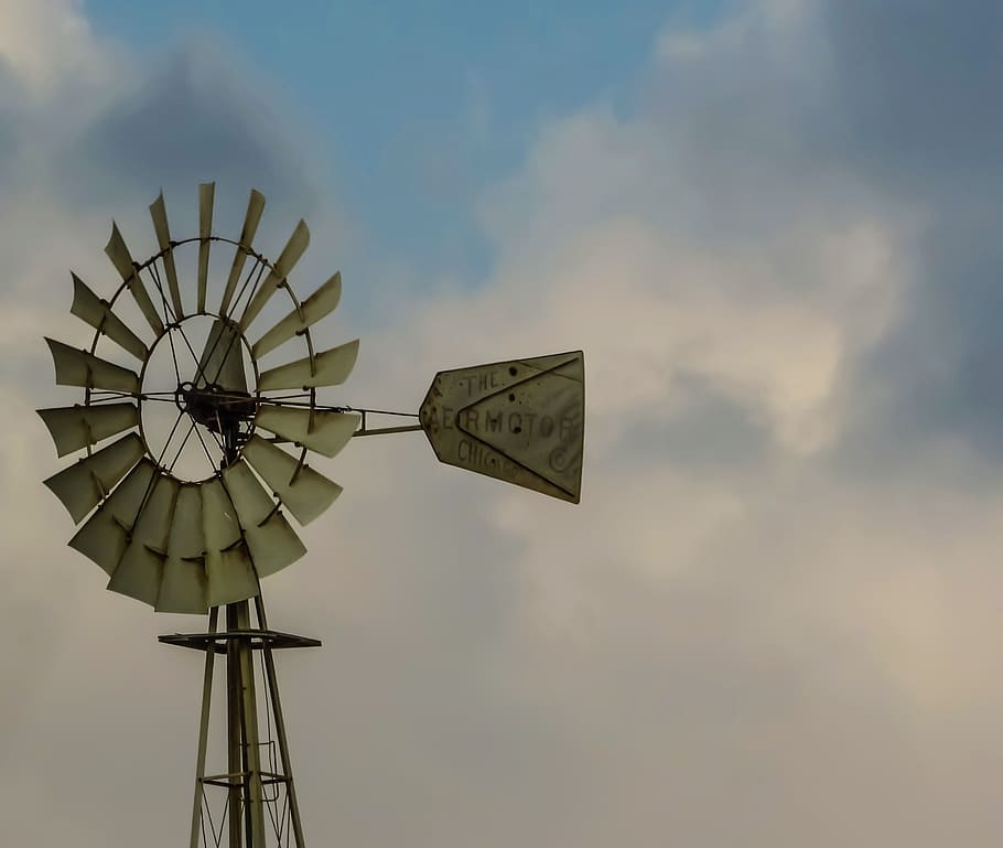 windmill, wheel, weather, clouds, sky, water, traditional, agriculture HD wallpaper