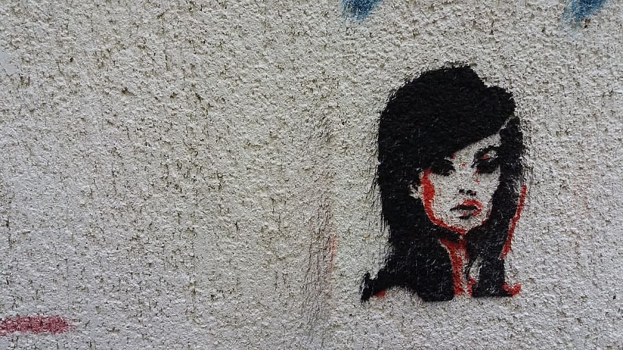 woman in black hair painting, black haired woman painting, Individual HD wallpaper