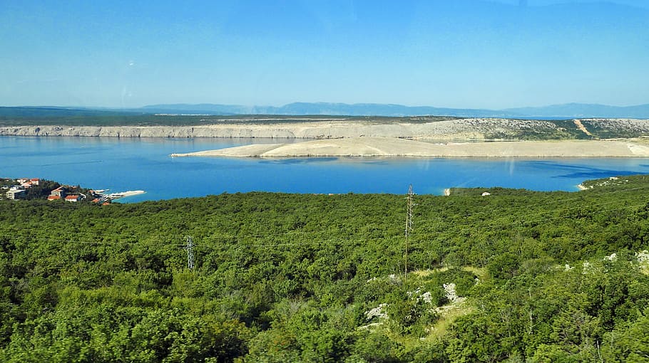 Dalmatia, Islands, Krk, nature, water, landscape, blue, scenics HD wallpaper