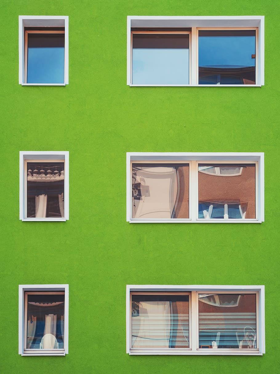 architecture, building, infrastructure, green, wall, facade HD wallpaper