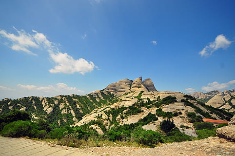 spain, montserrat, mountains, view, barcelona, catalonia, travel HD wallpaper