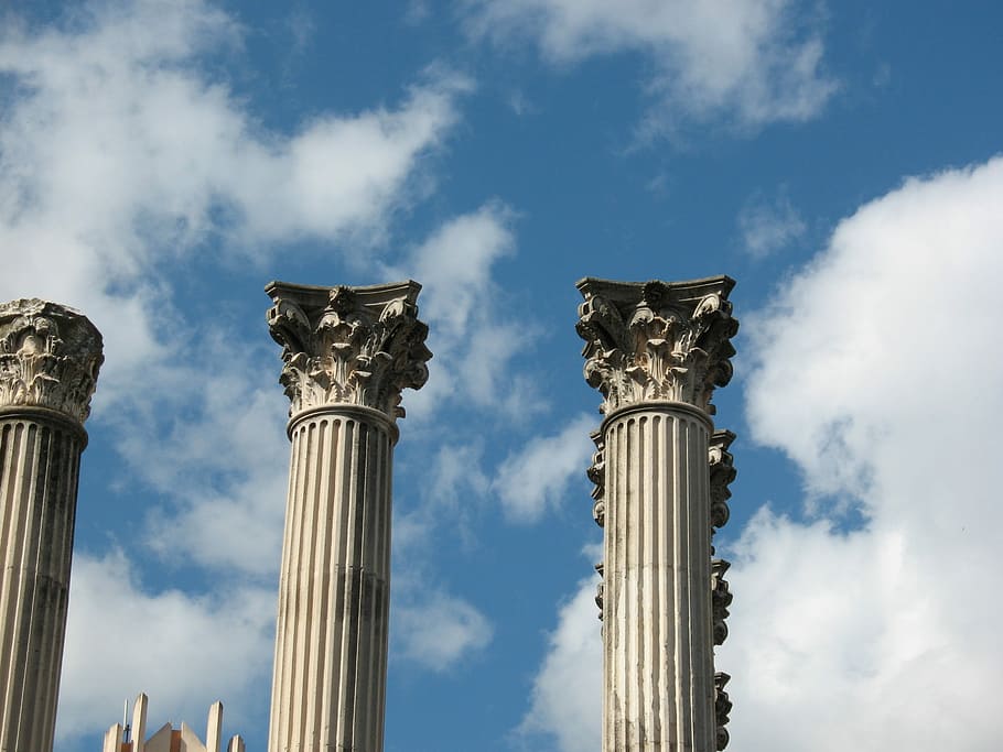 Cordoba, Columns, Spain, sky, travel destinations, architectural column HD wallpaper