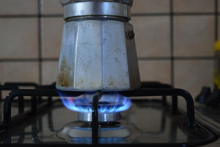 coffee, tea, espresso, cook, make coffee, gas, gas flame, kitchen HD wallpaper