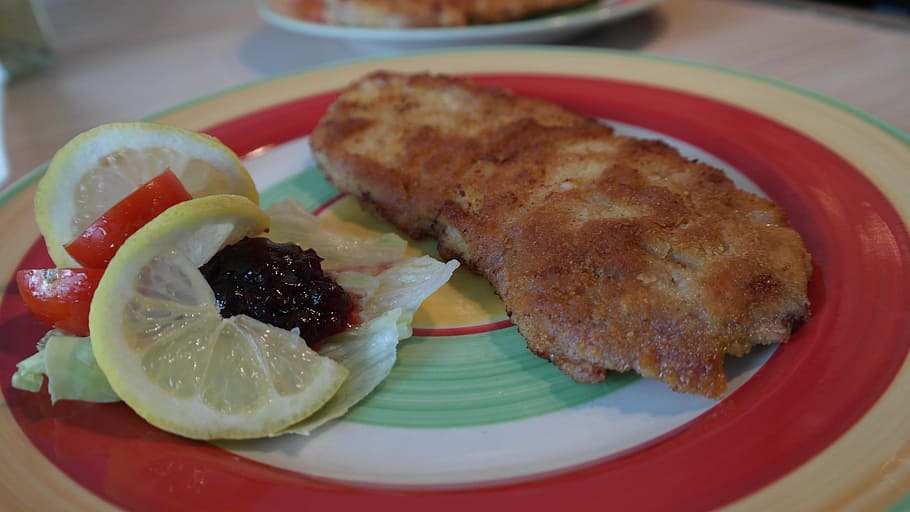 wiener schnitzel, meat, breaded, food, pork, pig, kitchen, cook HD wallpaper