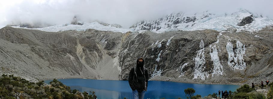 Mountain, Lake, Bergsee, Landscape, Snow, peru, hiking, hooded HD wallpaper