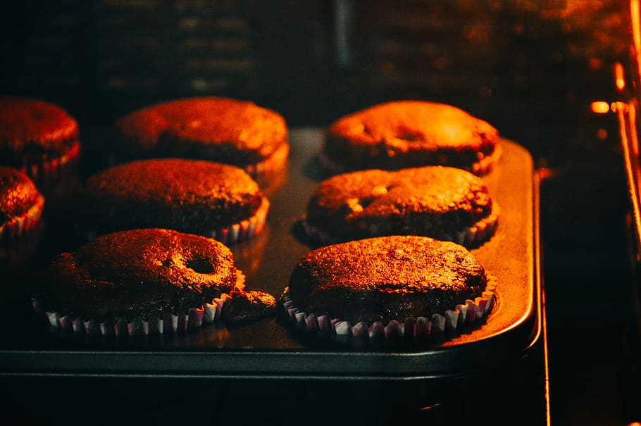 baked, baking, cakes, chocolate, confectionery, cupcakes, dessert HD wallpaper