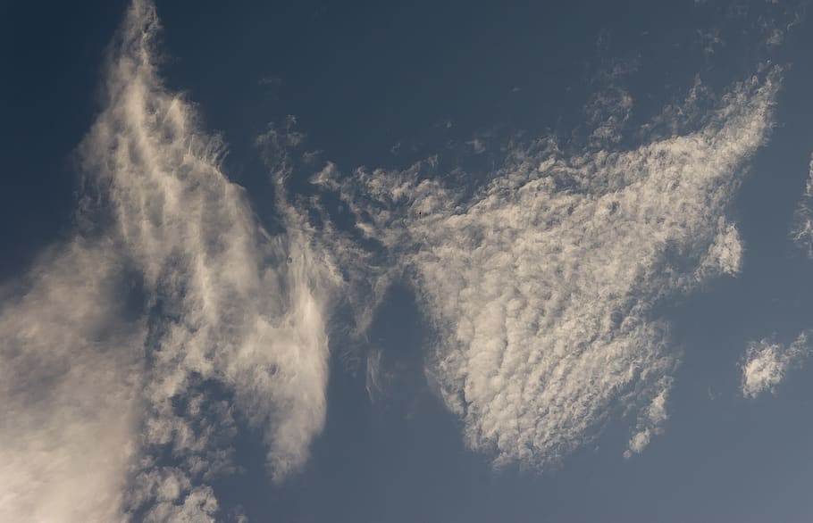 clouds, white, blue, fluffy, delicate, pattern, sky, cloud - sky HD wallpaper