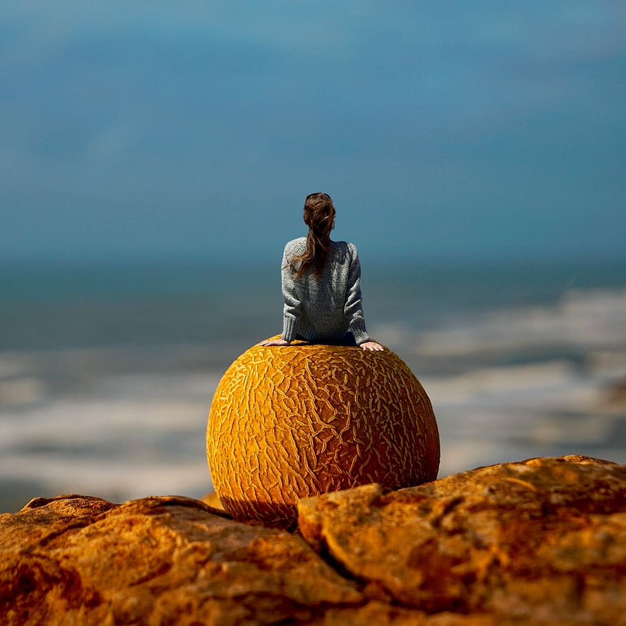beach, sea, side, ocean, body of water, sky, rock, day, nature HD wallpaper