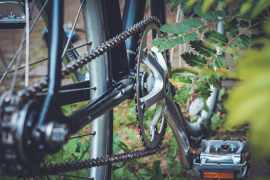 selective focus photography of black bike, stainless, steel HD wallpaper