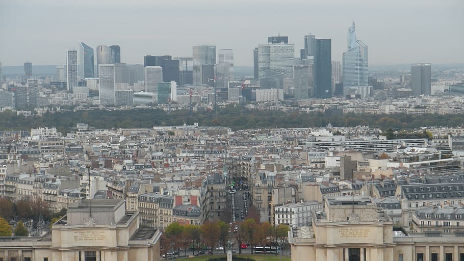 paris, defence, architecture, view, urban landscape, building exterior HD wallpaper
