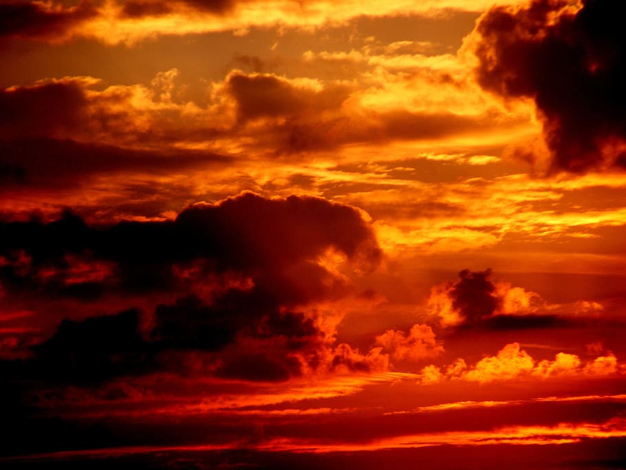 sunset, sky, cloud, twilight, red, cloud - sky, beauty in nature HD wallpaper