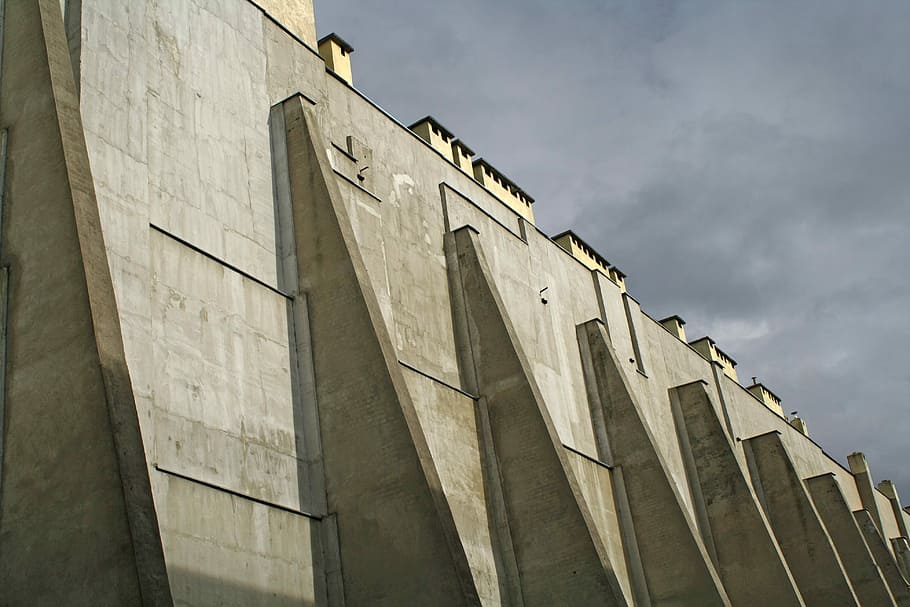 wall, lake dusia, building, support, architecture, built structure HD wallpaper