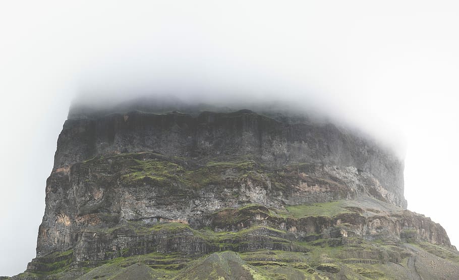 black and gray mountain during day time, nature, cliff, scenics HD wallpaper