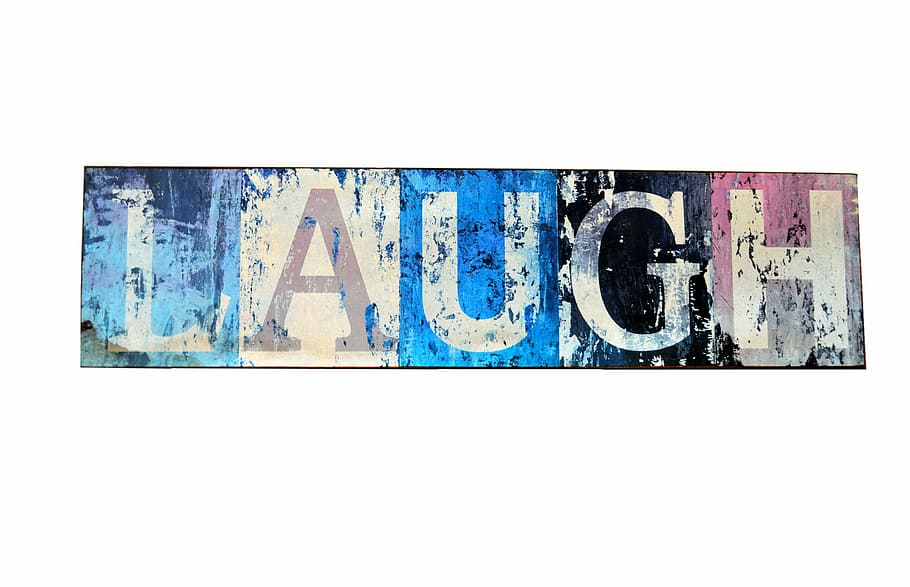 laugh wall art decor, laugh sign, expression, text, background HD wallpaper