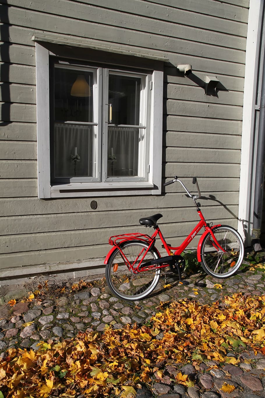 bike, autumn, inspire, leaf, change, building exterior, window HD wallpaper