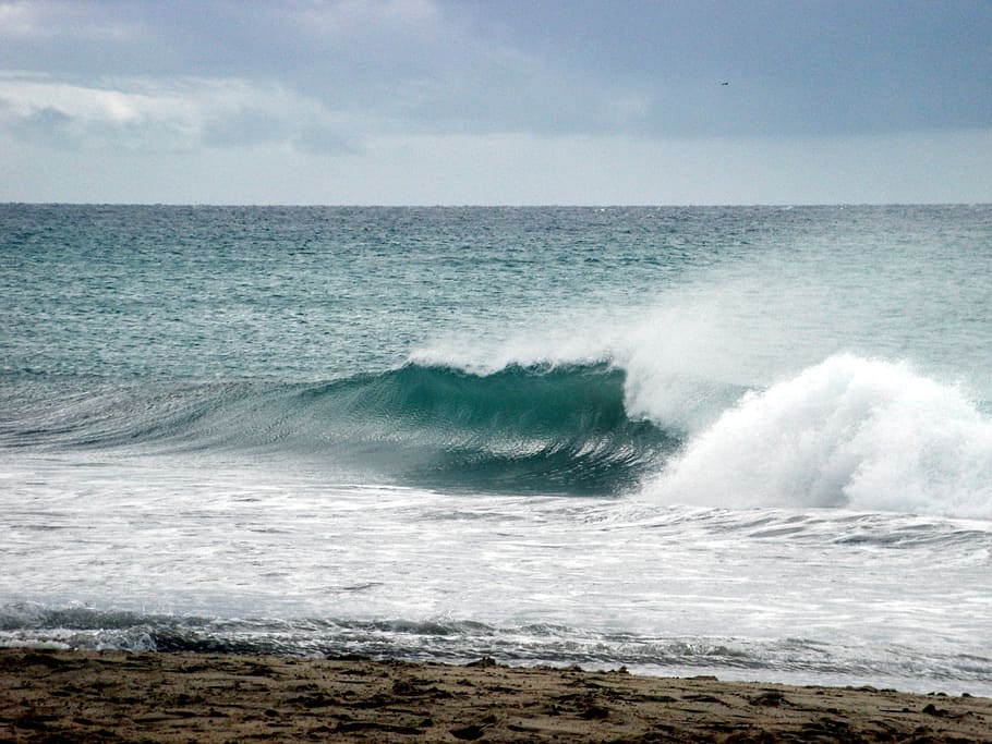 waves, sea, ocean, water, horizon over water, motion, sky, beauty in nature HD wallpaper
