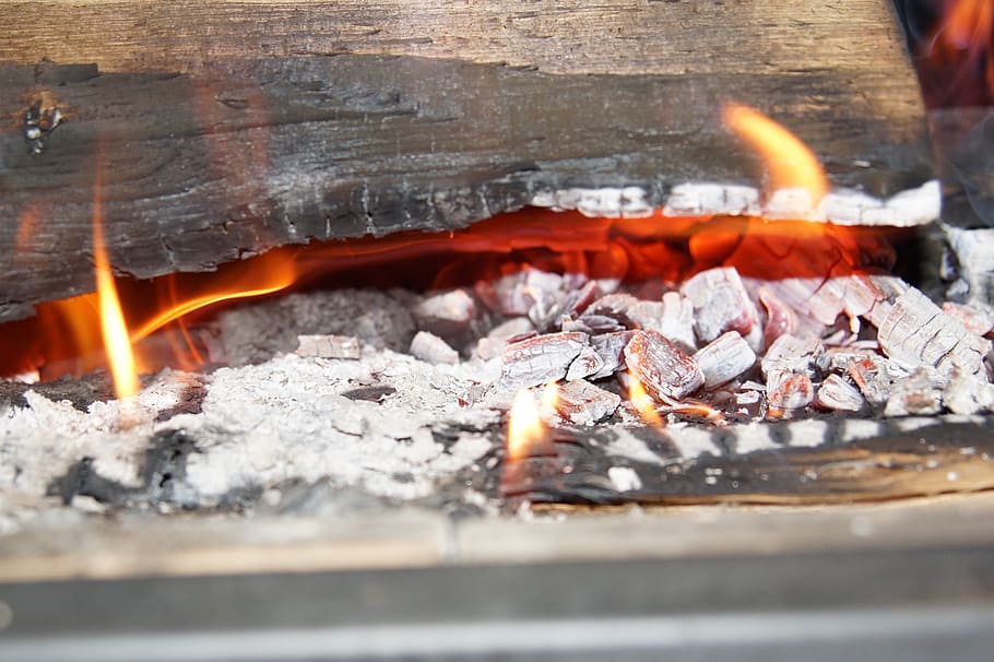 fire, embers, flame, burn, hot, heat - temperature, burning HD wallpaper