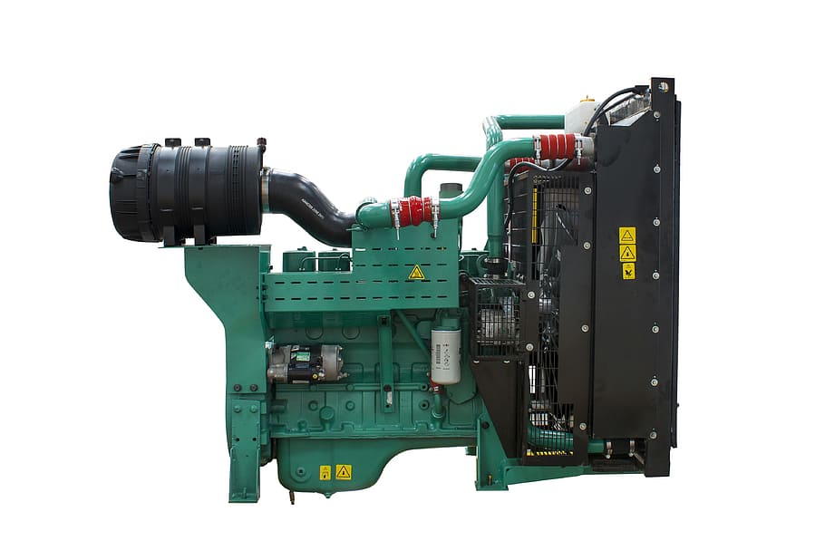 green and black industrial machine, power, generation, industry HD wallpaper