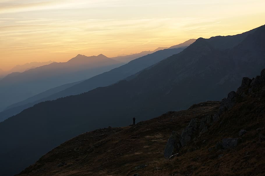 mountain, highland, cloud, sky, summit, ridge, landscape, nature HD wallpaper