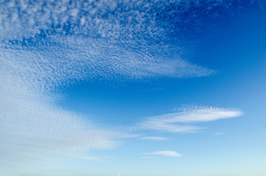 low angle photo of blue and white cloudy skies, sky, heaven HD wallpaper