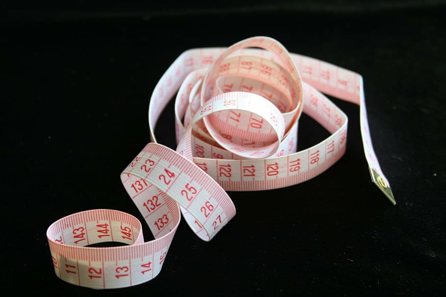 tape, measuring, red, white, centimeters, background, black HD wallpaper