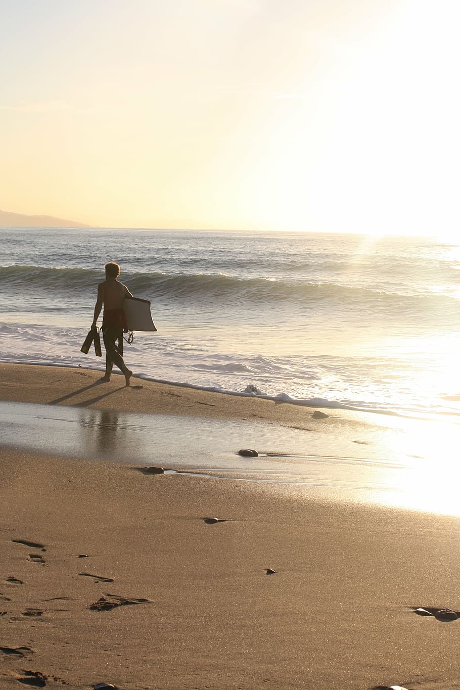 surf, biarritz, beach, sun, summer, evening, sunset, sea, water HD wallpaper