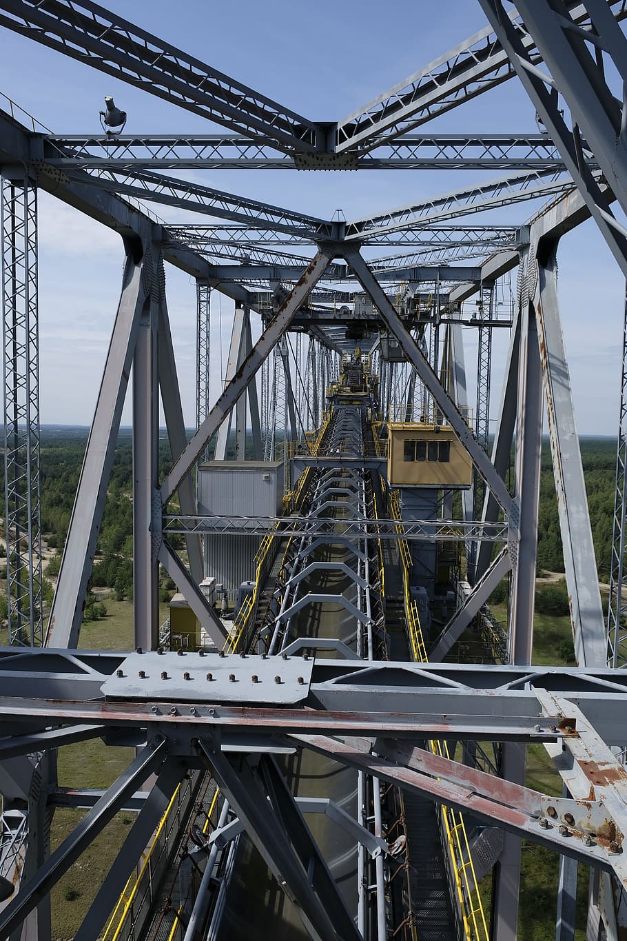 technology, machine, iron, metal, eiffel tower, bridge, conveyor bridge HD wallpaper