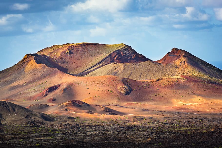 adventure, arid, clouds, daylight, desert, dry, geology, hill HD wallpaper