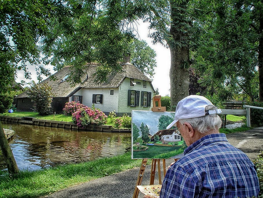 Giethoorn, Farm, House, Cottage, Village, holland, tourist, HD wallpaper